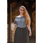 Productafbeelding Middeleeuwse blouse met korte mouwen Verena blauw