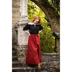 Productafbeelding Middeleeuwse blouse met korte mouwen Verena zwart