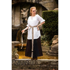 Productafbeelding Middeleeuwse blouse met korte mouwen Verena wit