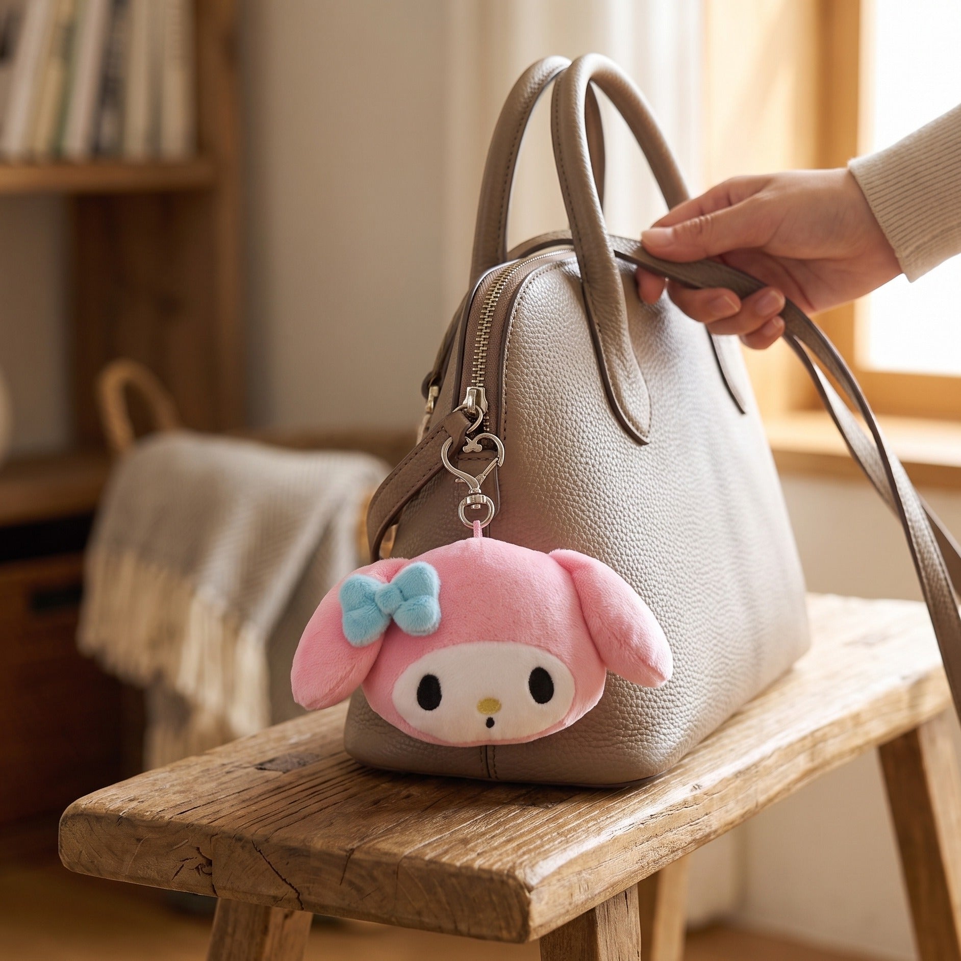 Productafbeelding Hello Kitty - My Melody Pluchen Sleutelhanger
