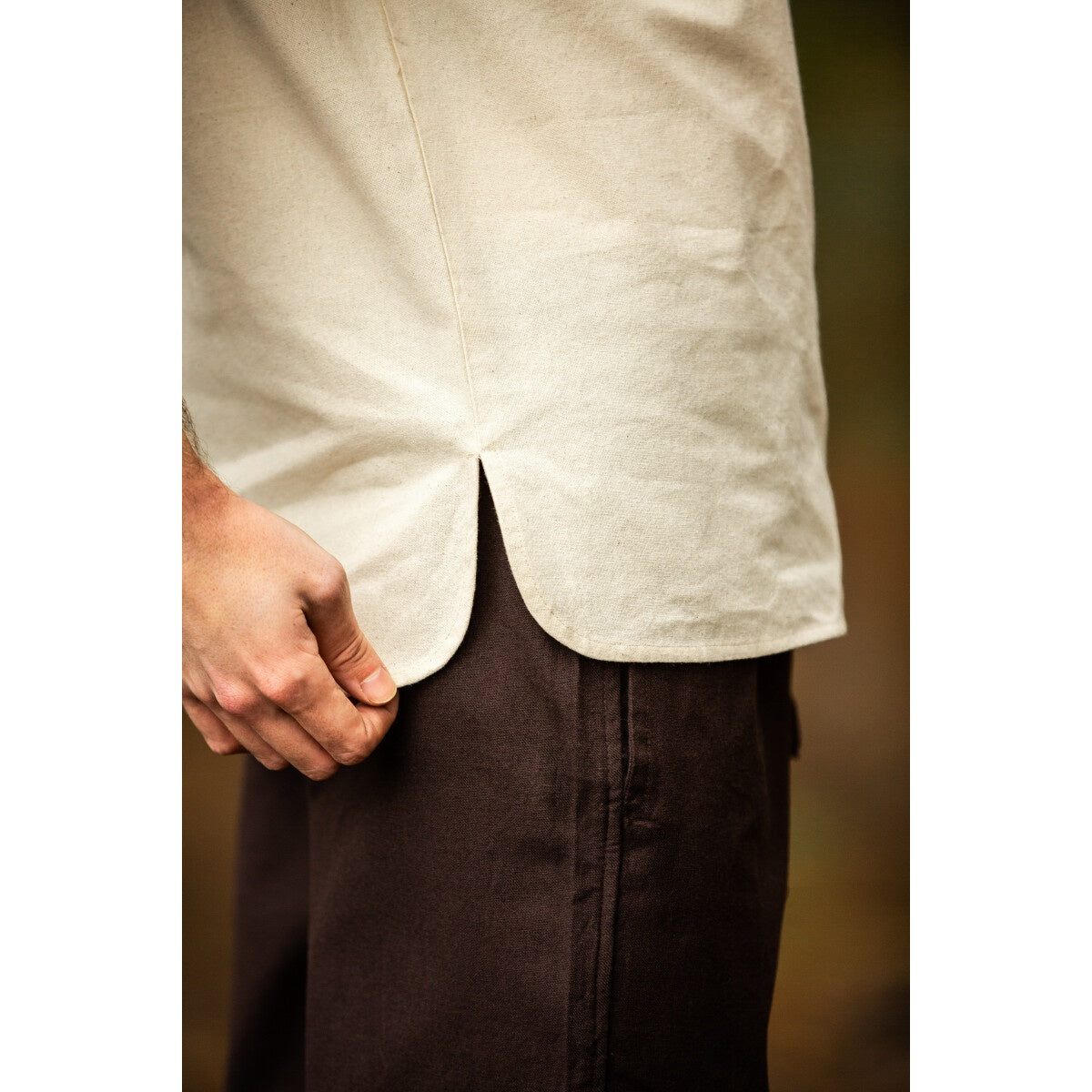 Productafbeelding Middeleeuws hemd Erhart korte mouw beige