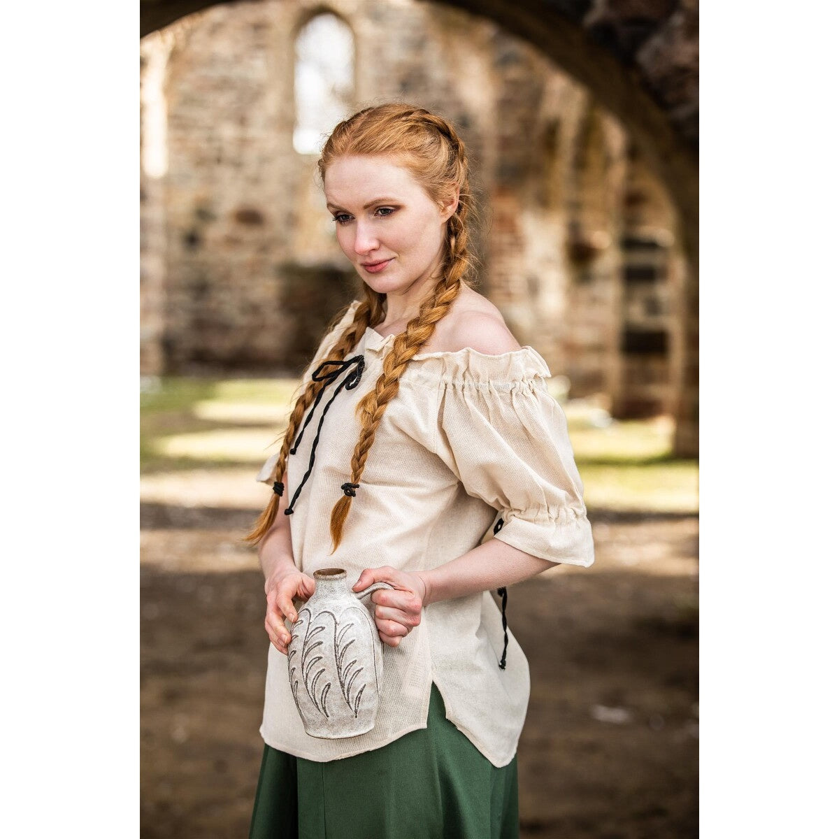 Productafbeelding Middeleeuwse blouse Amelia beige