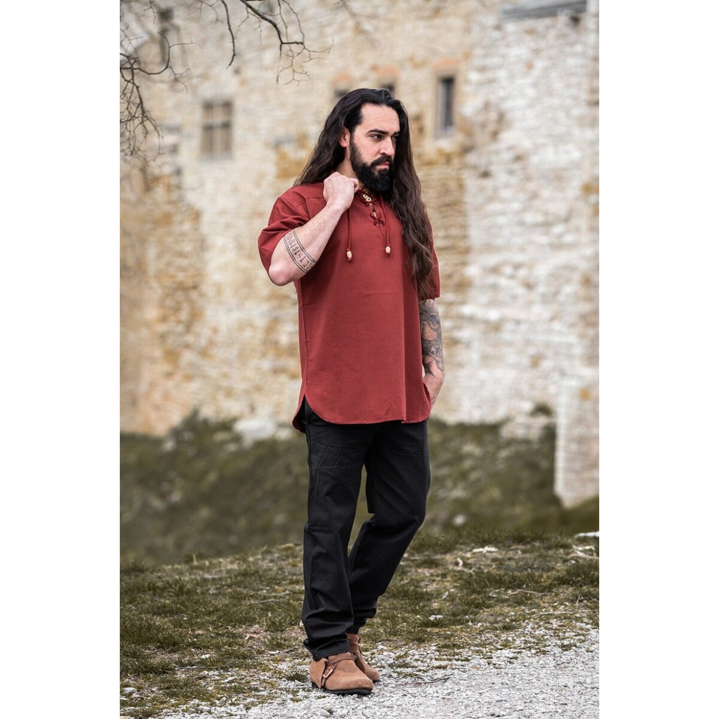 Productafbeelding Middeleeuws shirt Erik korte mouw rood