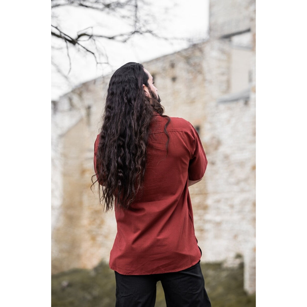Productafbeelding Middeleeuws shirt Erik korte mouw rood
