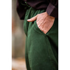 Productafbeelding Middeleeuwse broek Linhart met vetersluiting in de taille groen
