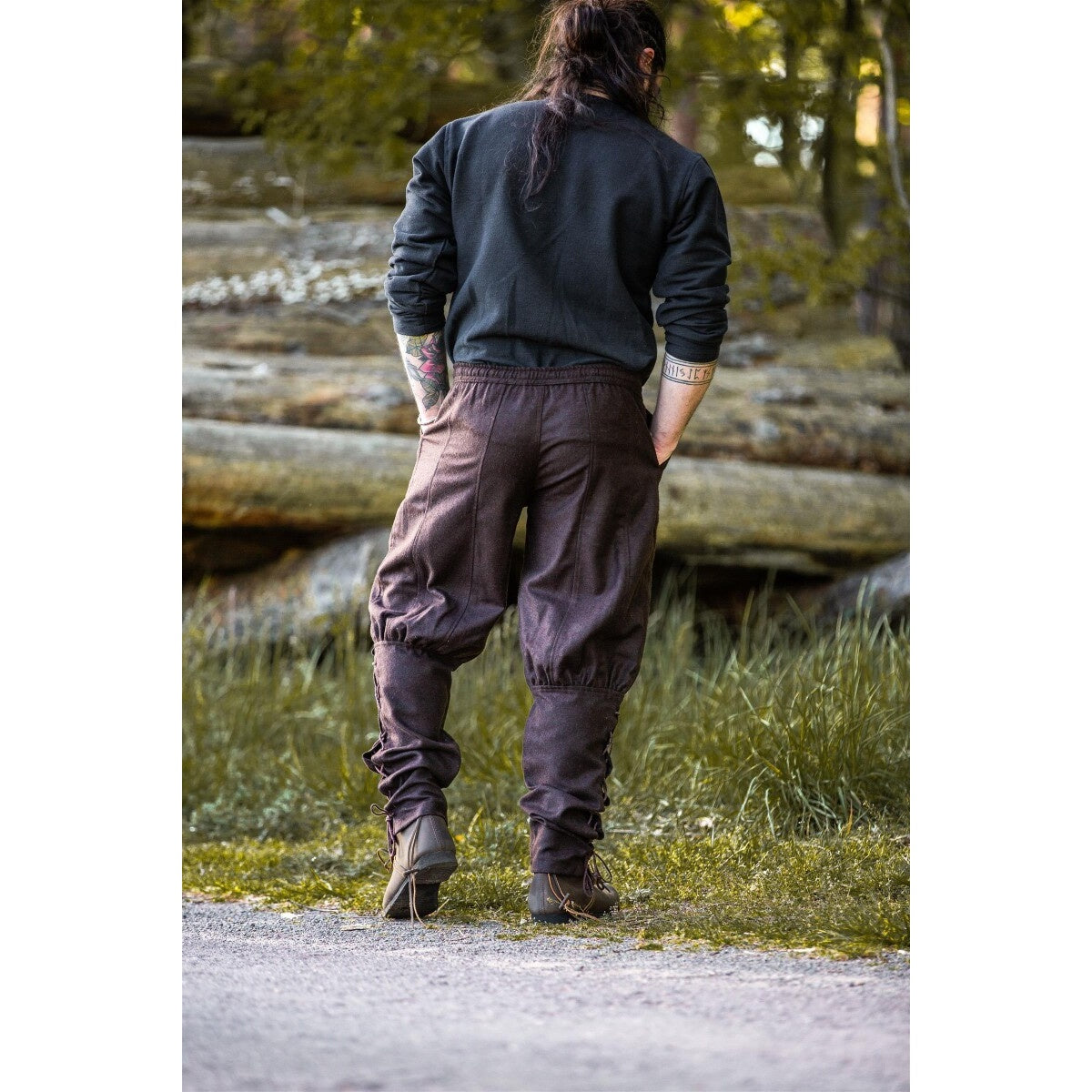 Productafbeelding Middeleeuwse wollen broek Jorgen bruin