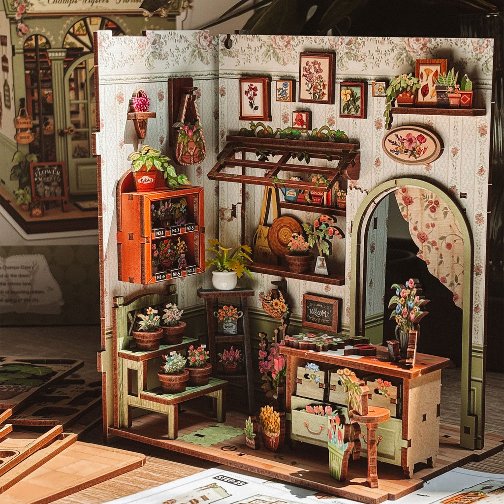 Productafbeelding CuteBee - Champs-Élysées Florist miniatuurhuis Book Nook modelbouwset