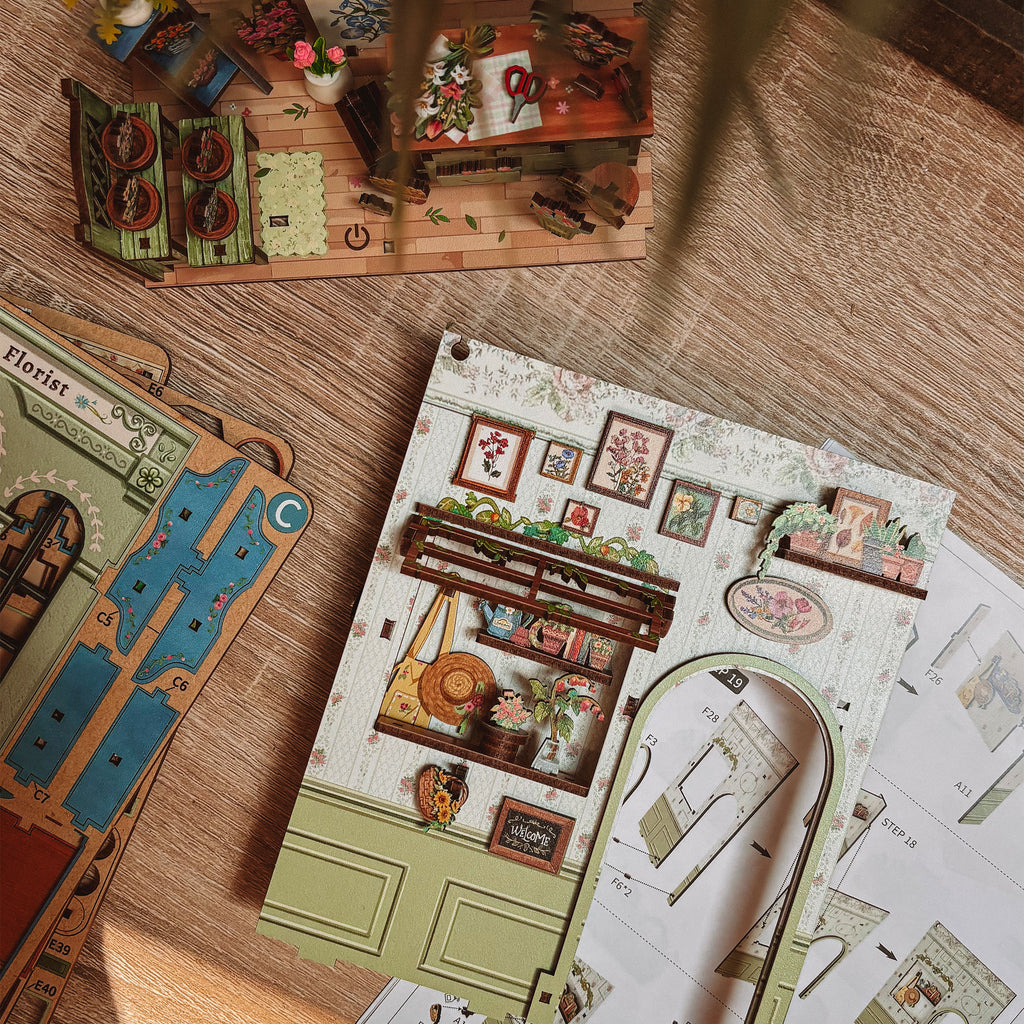 Productafbeelding CuteBee - Champs-Élysées Florist miniatuurhuis Book Nook modelbouwset