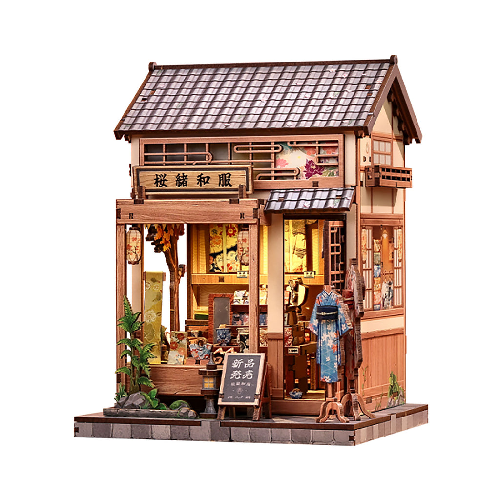 Productafbeelding CuteBee - Sakura O Kimono Shop Miniatuurhuis Book Nook Modelbouwset