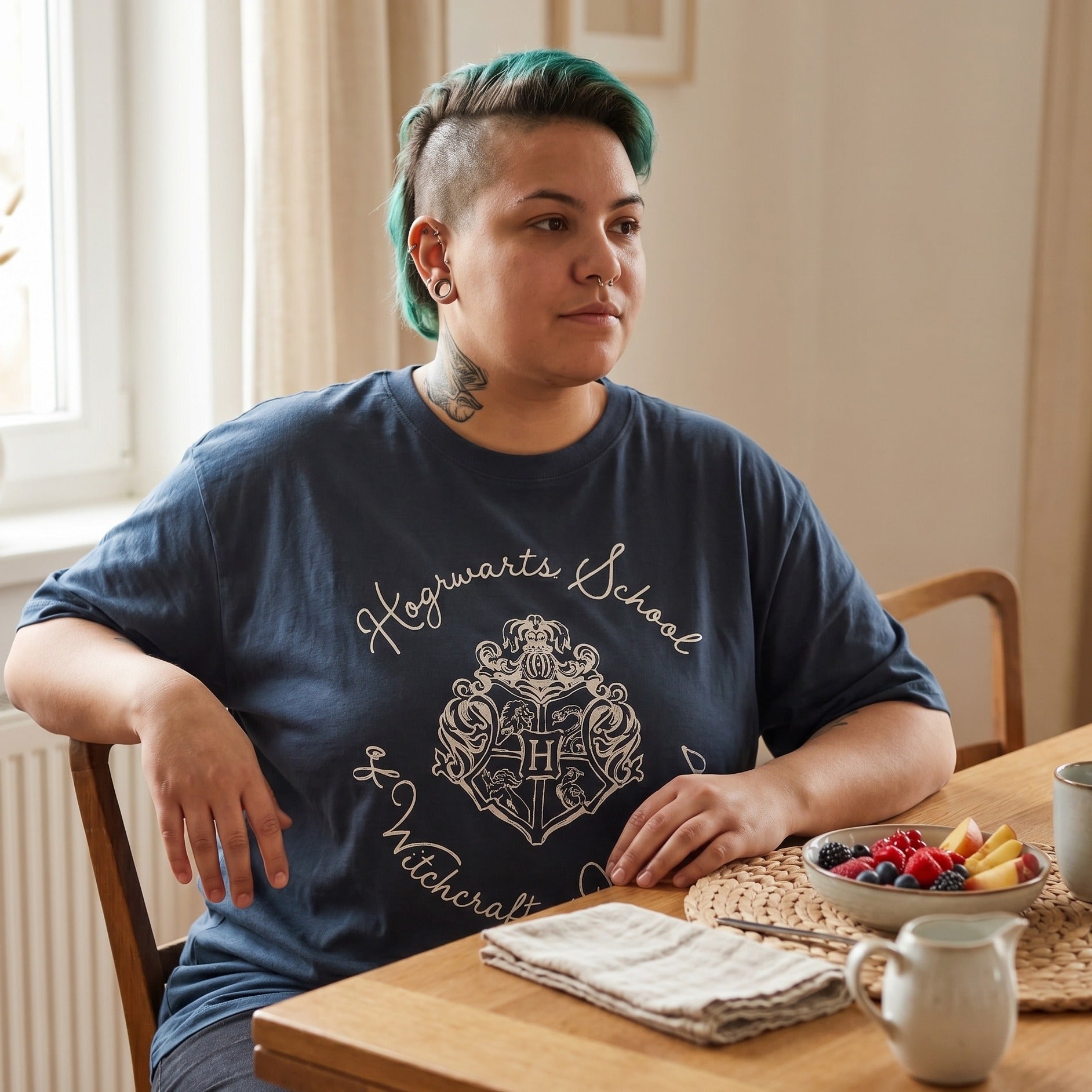 Productafbeelding Hogwarts Wapen T-shirt blauw - Harry Potter