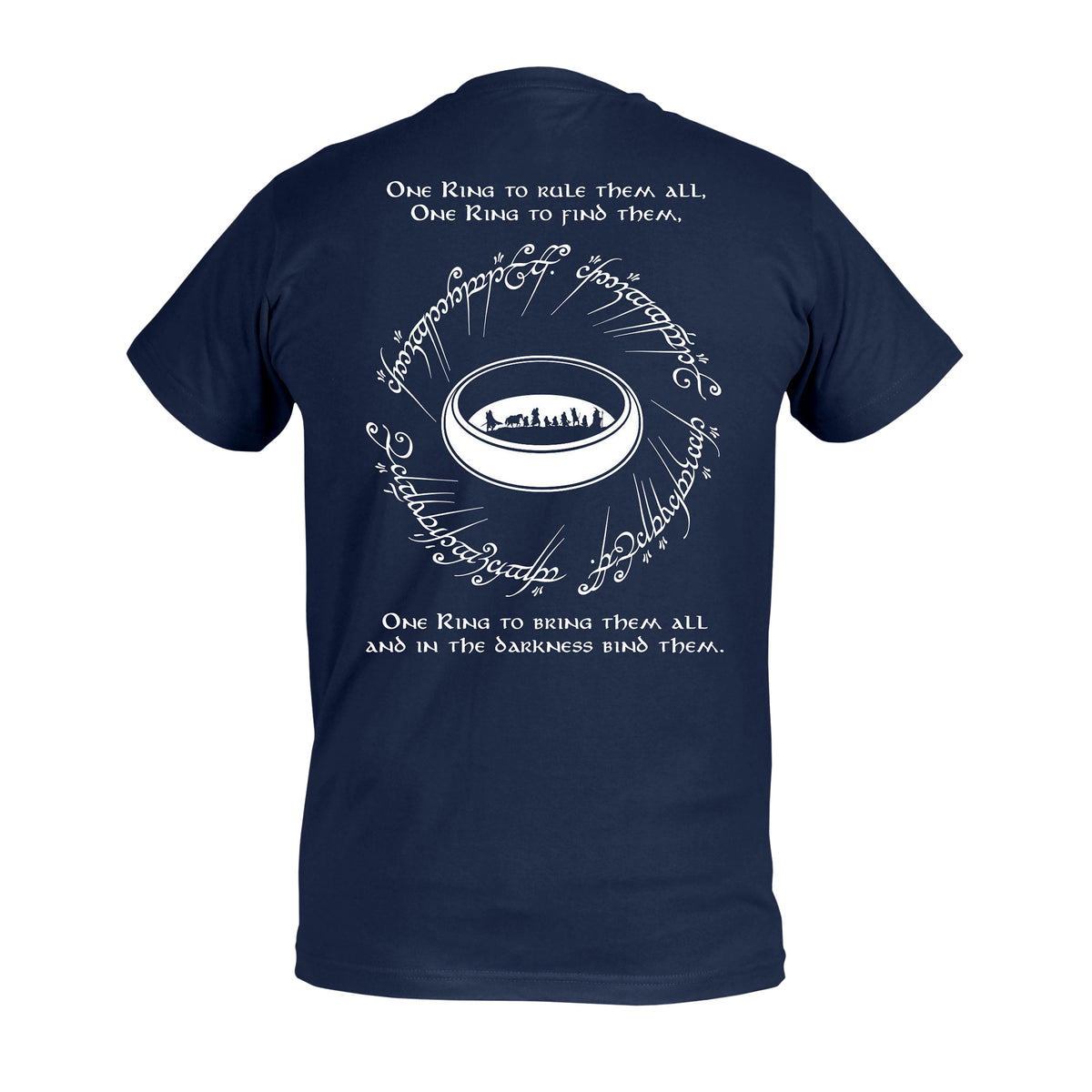 Productafbeelding De Ene Ring T-shirt blauw - In de Ban van de Ring