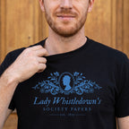 Productafbeelding Society Papers T-shirt zwart voor Bridgerton-fans