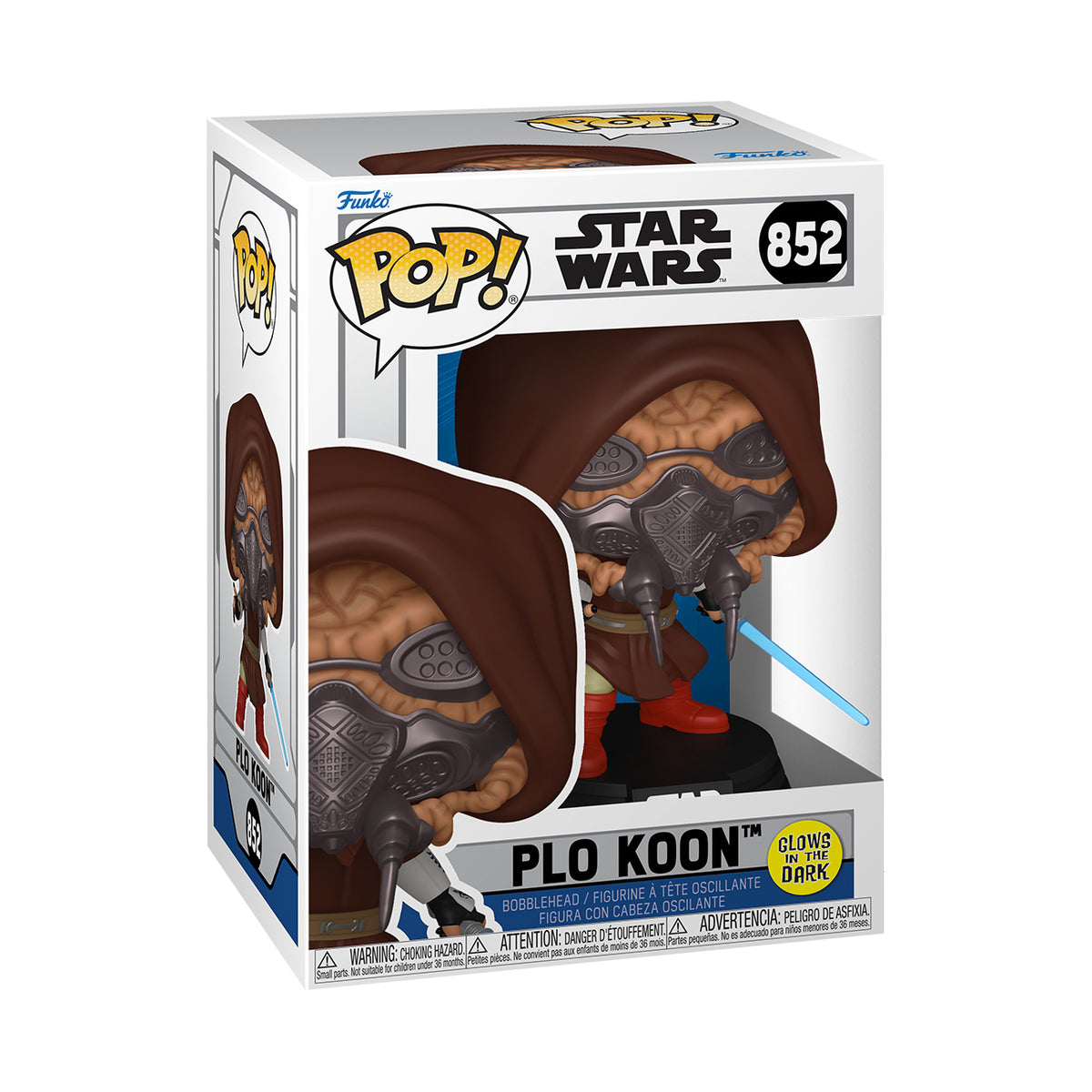 Productafbeelding Star Wars – Plo Koon Glow in the Dark Funko Pop Wobblehead-figuur