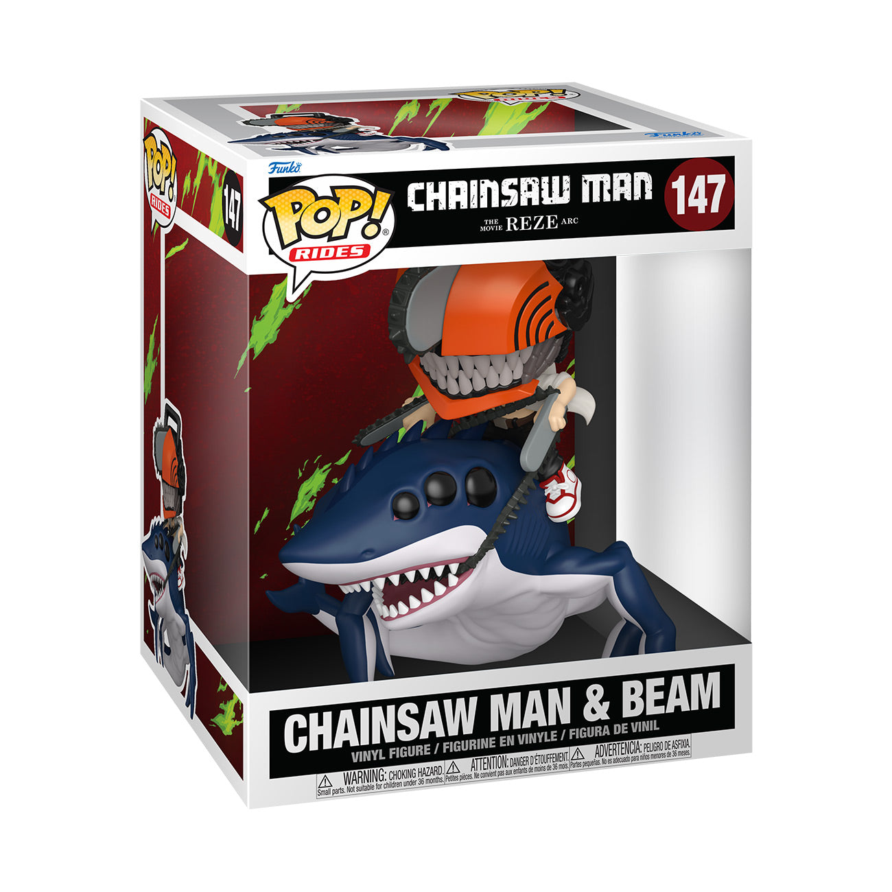 Productafbeelding Chainsaw Man met Beam Funko Pop Ride-figuur - Chainsaw Man