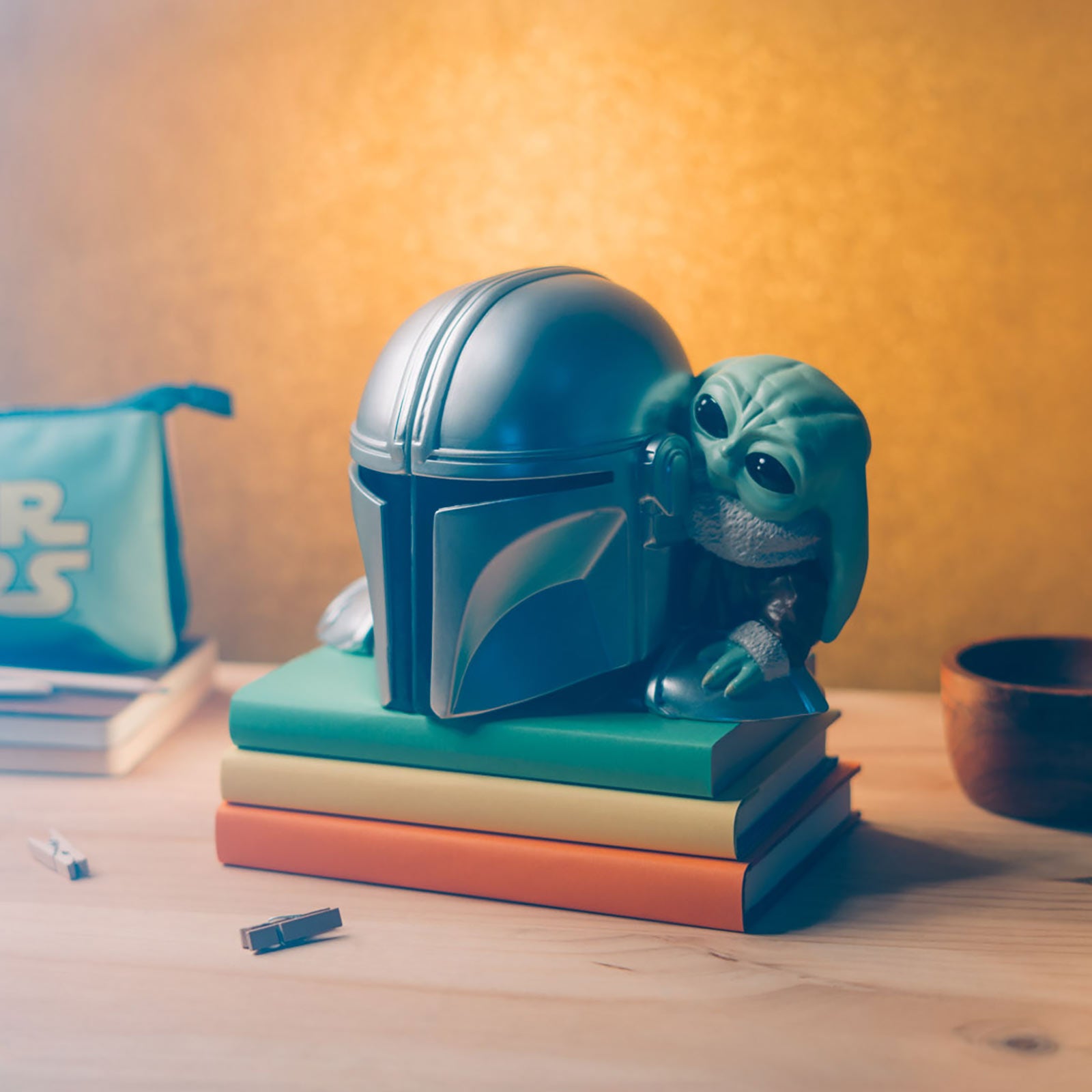 Productafbeelding Grogu en Mandalorian Boekensteunen - Star Wars The Mandalorian