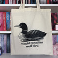 Productafbeelding Stupid Canadian Wolf Bird Jutetas voor Heated Rivalry-fans