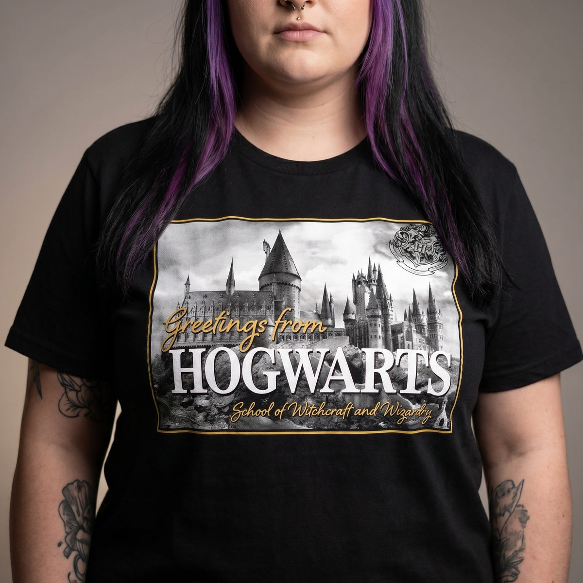 Productafbeelding Greetings from Hogwarts T-shirt - Harry Potter