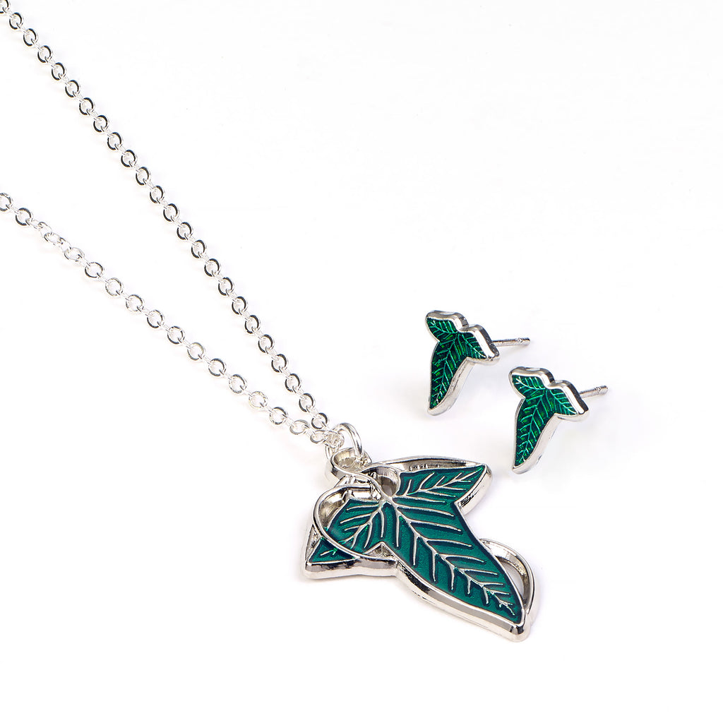 Productafbeelding In de Ban van de Ring - Bladbroche sieradenset in cadeauverpakking