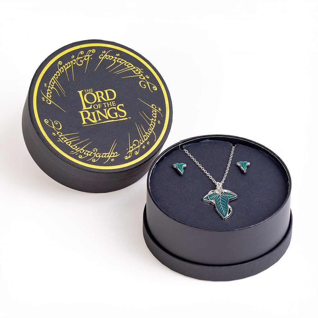 Productafbeelding In de Ban van de Ring - Bladbroche sieradenset in cadeauverpakking
