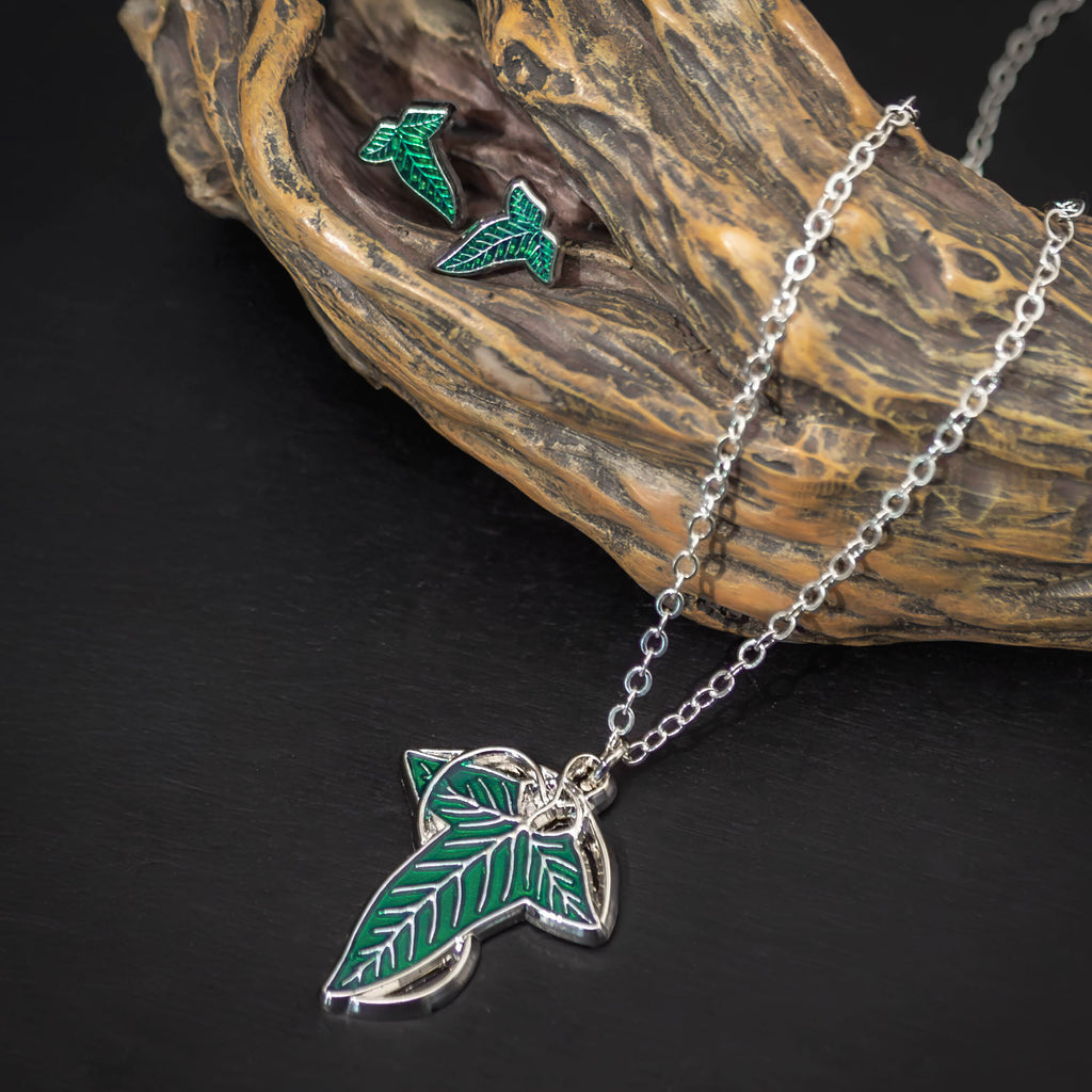 Productafbeelding In de Ban van de Ring - Bladbroche sieradenset in cadeauverpakking
