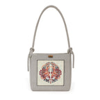 Productafbeelding Middeleeuwse schoudertas Tora met borduursel beige
