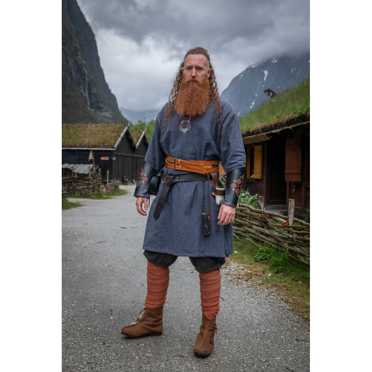 Productafbeelding Middeleeuwse vikingtunika Freki blauwgrijs