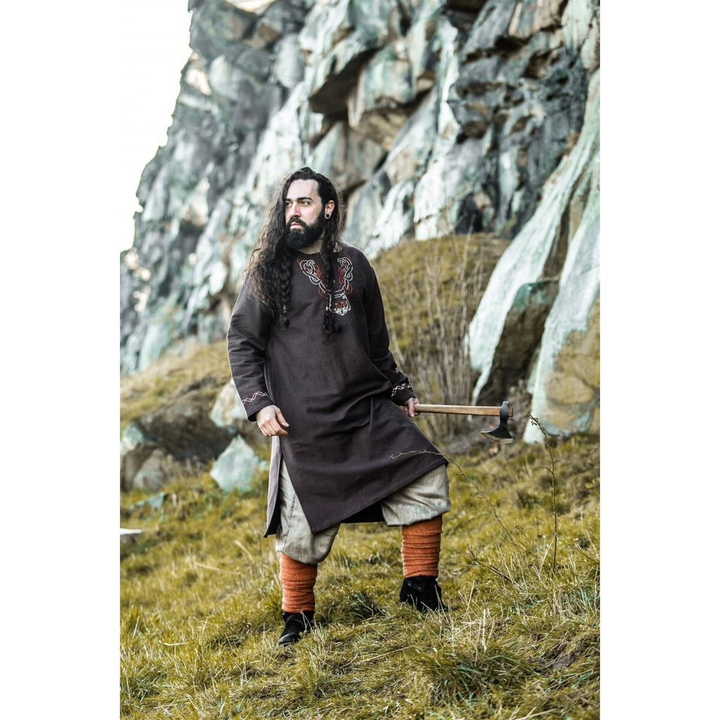 Productafbeelding Middeleeuwse Viking tuniek Freki bruin