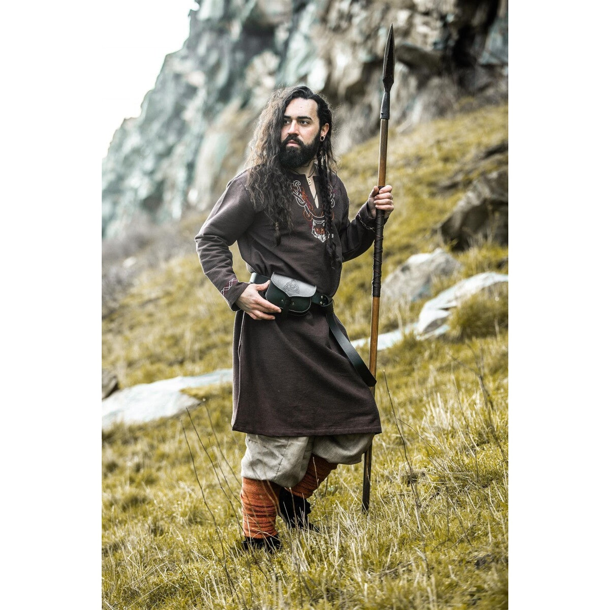Productafbeelding Middeleeuwse Viking tuniek Freki bruin