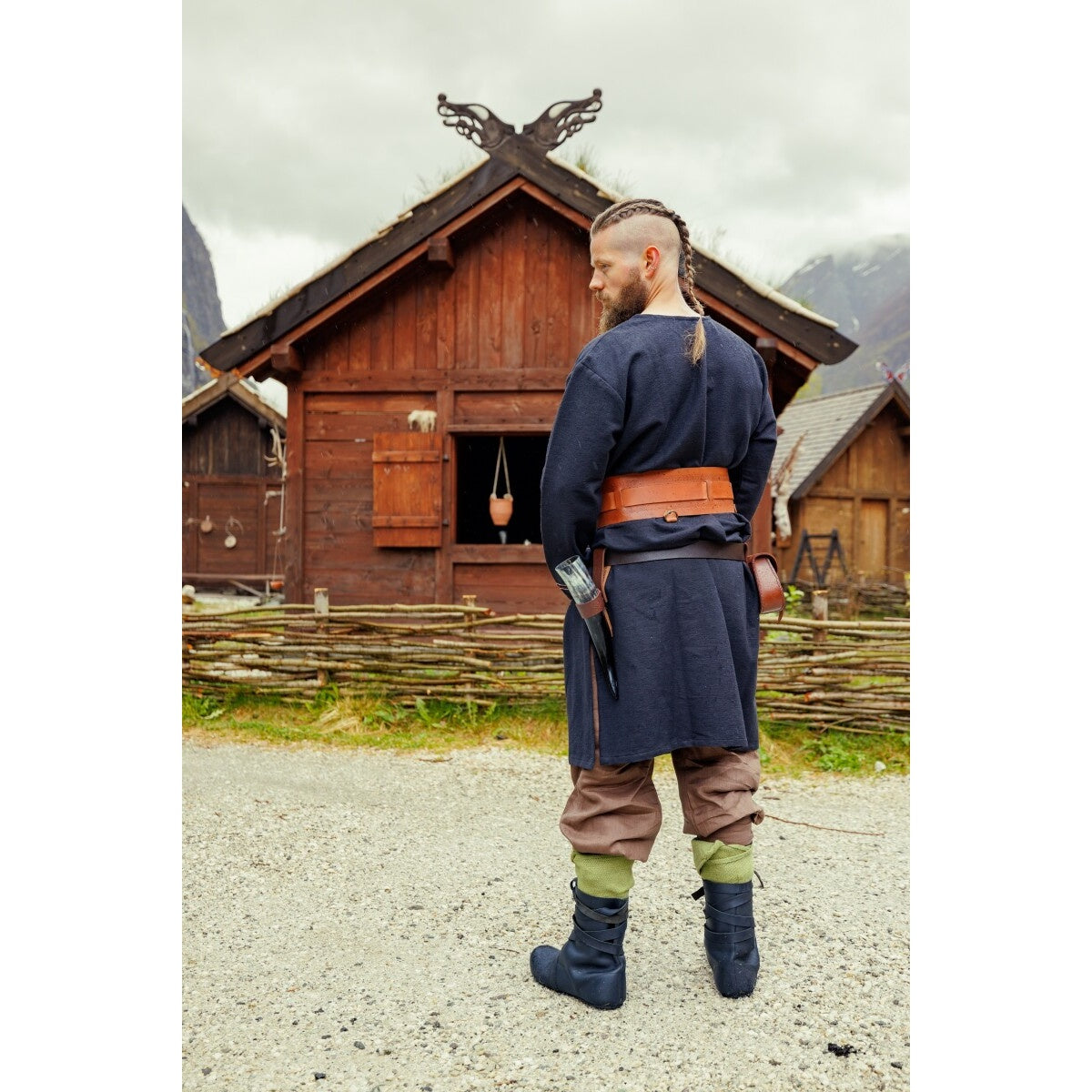 Productafbeelding Middeleeuwse Viking-tuniek Hugin & Munin zwart