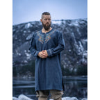 Productafbeelding Middeleeuwse Viking-tuniek Snorri grijsblauw