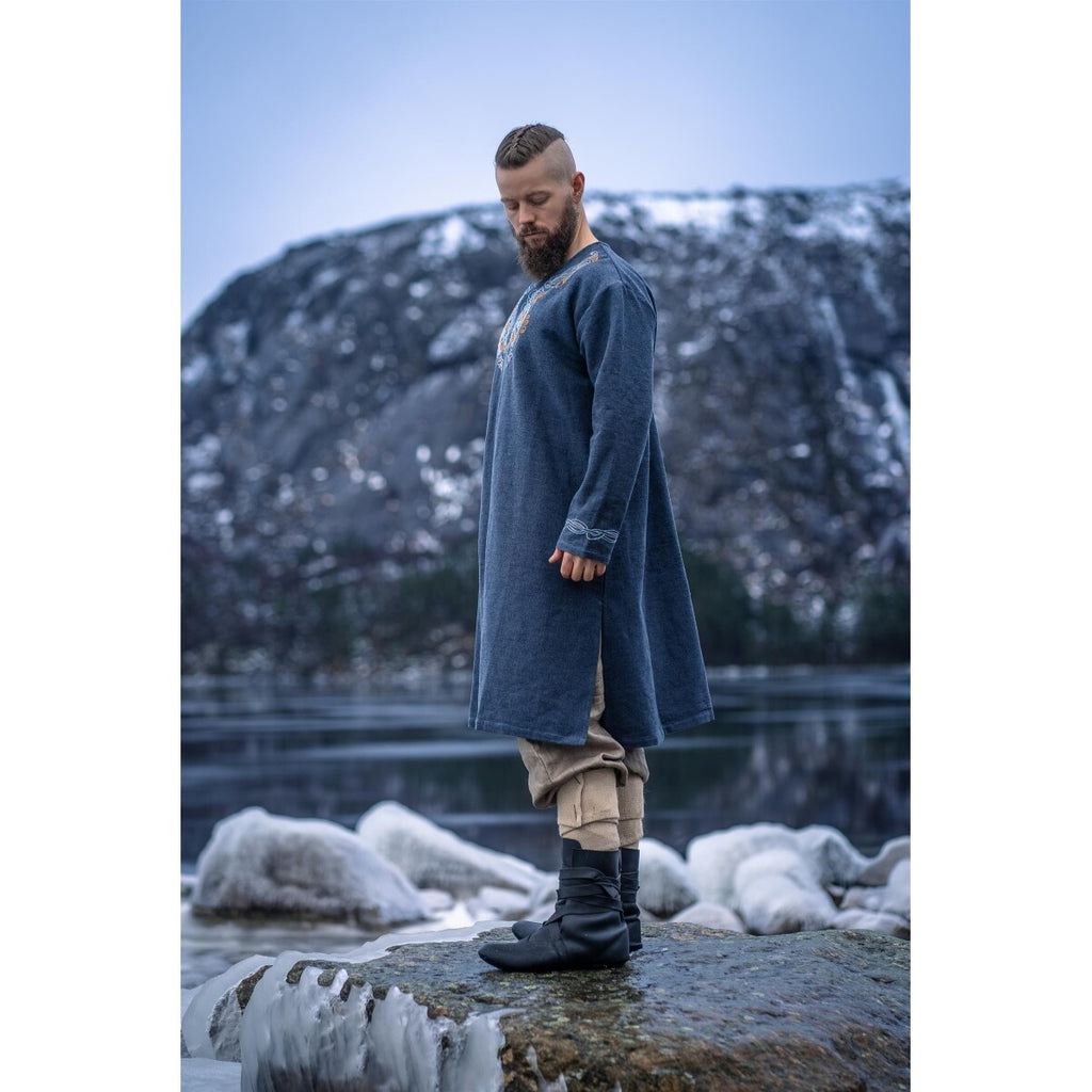 Productafbeelding Middeleeuwse Viking-tuniek Snorri grijsblauw