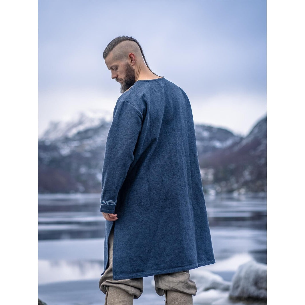 Productafbeelding Middeleeuwse Viking-tuniek Snorri grijsblauw