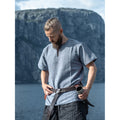 Productafbeelding Middeleeuwse Viking Tuniek Edmund Korte Mouw blauwgrijs