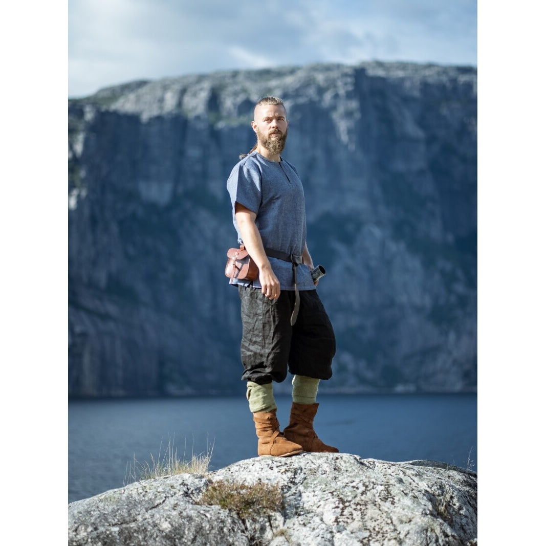 Productafbeelding Middeleeuwse Viking Tuniek Edmund Korte Mouw blauwgrijs