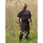 Productafbeelding Middeleeuwse Viking tuniek Theobald korte mouw donkerbruin