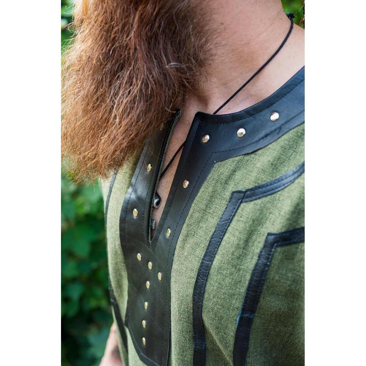 Productafbeelding Middeleeuwse Viking tuniek Rollo korte mouw groen