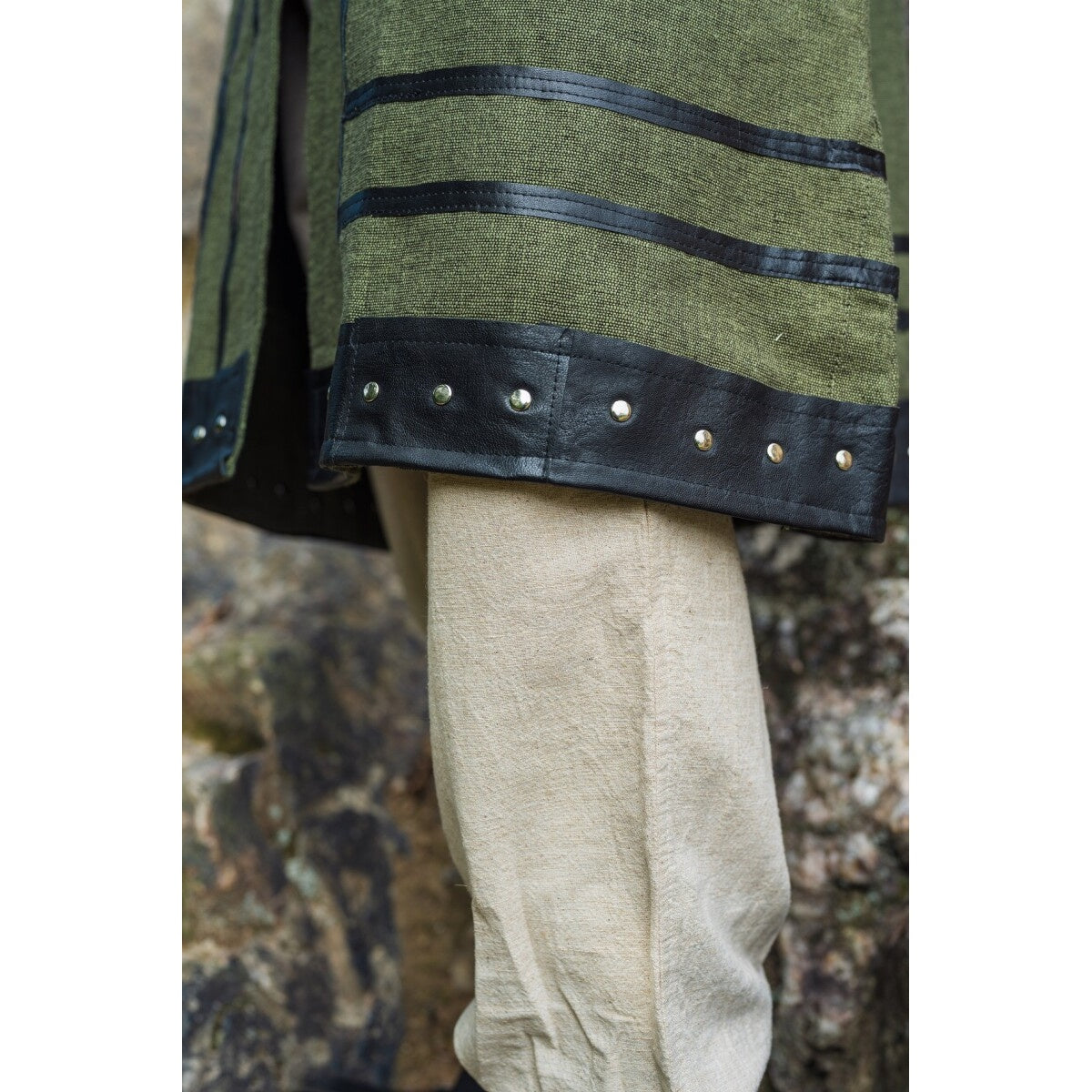 Productafbeelding Middeleeuwse Viking tuniek Rollo korte mouw groen