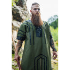 Productafbeelding Middeleeuwse Viking tuniek Rollo korte mouw groen