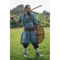 Productafbeelding Middeleeuwse Viking tuniek Rollo met korte mouwen blauwgrijs