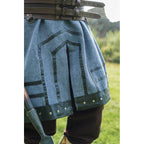 Productafbeelding Middeleeuwse Viking tuniek Rollo met korte mouwen blauwgrijs