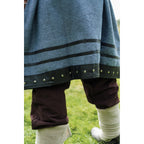 Productafbeelding Middeleeuwse Viking tuniek Rollo met korte mouwen blauwgrijs