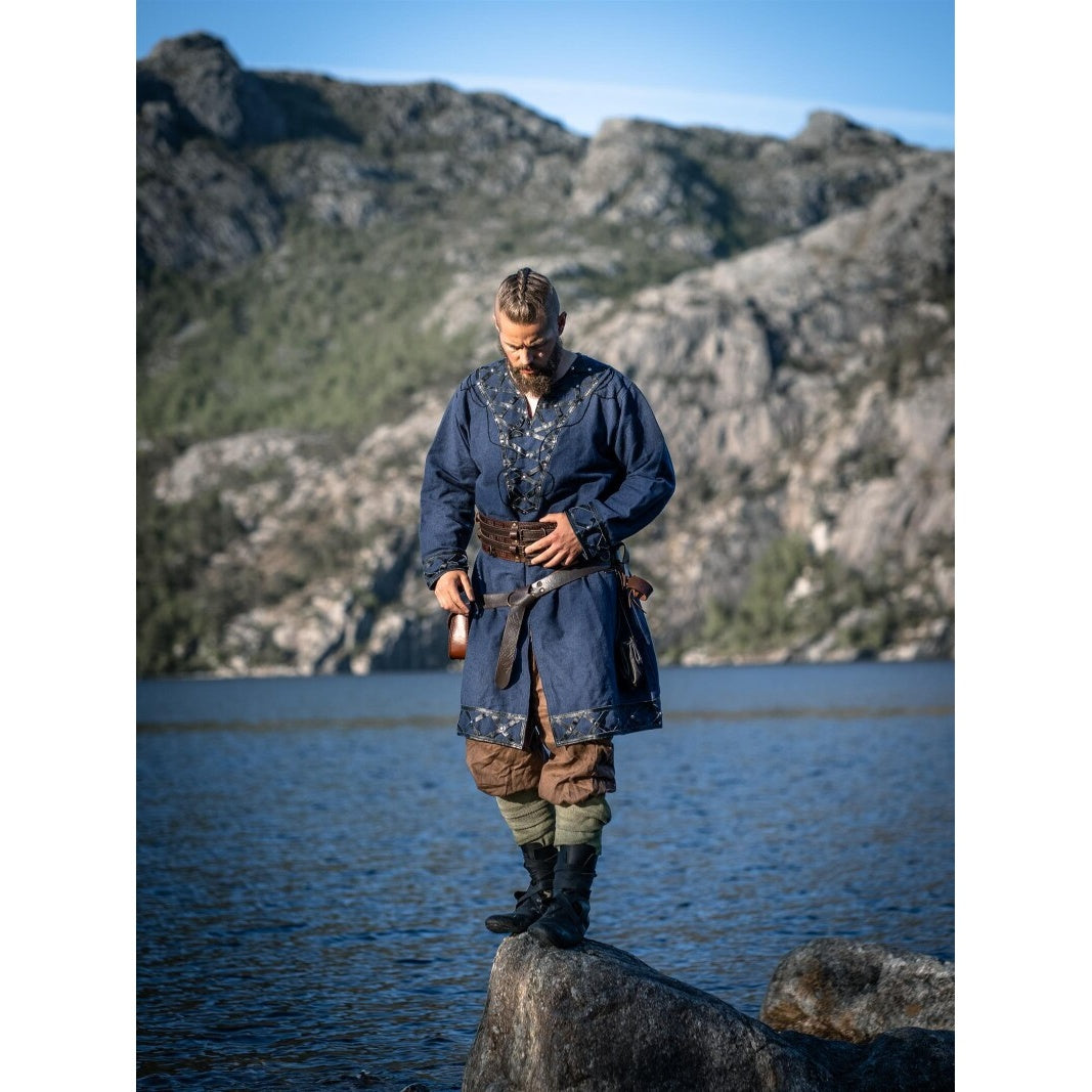 Productafbeelding Middeleeuwse Viking tuniek Erik donkerblauw