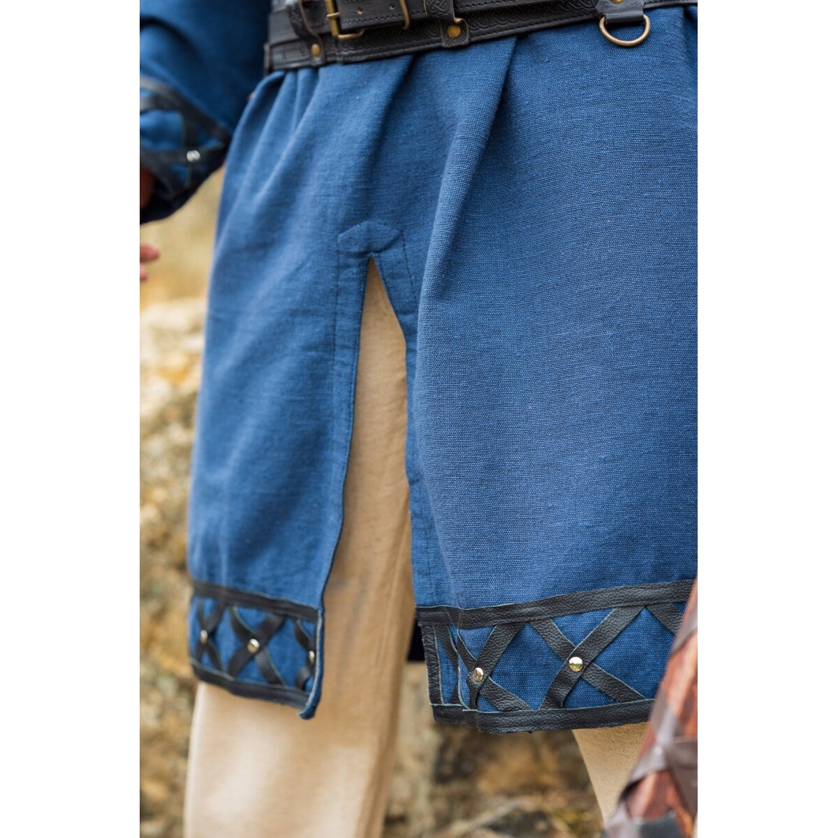 Productafbeelding Middeleeuwse Viking tuniek Erik donkerblauw