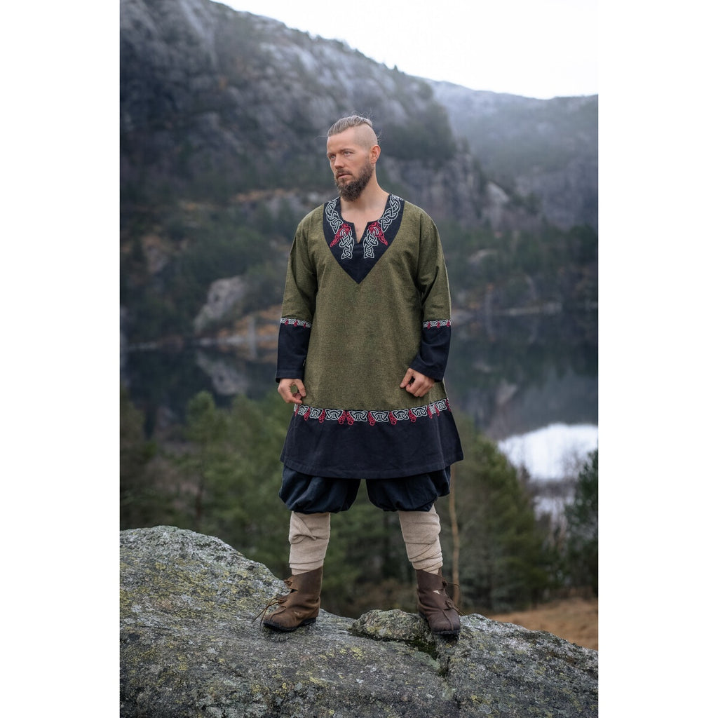 Productafbeelding Middeleeuwse Vikingen tuniek Freydis olijf