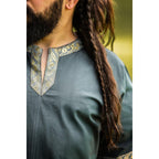 Productafbeelding Middeleeuwse kortemouw tuniek Njal blauw