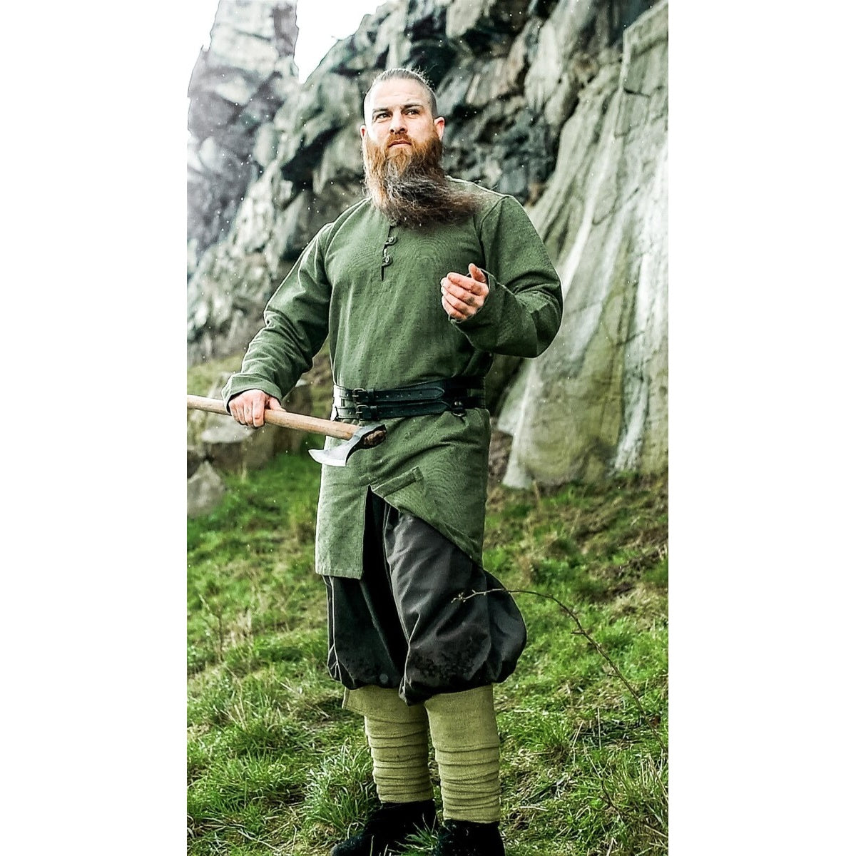 Productafbeelding Middeleeuwse Viking tuniek Balduin groen