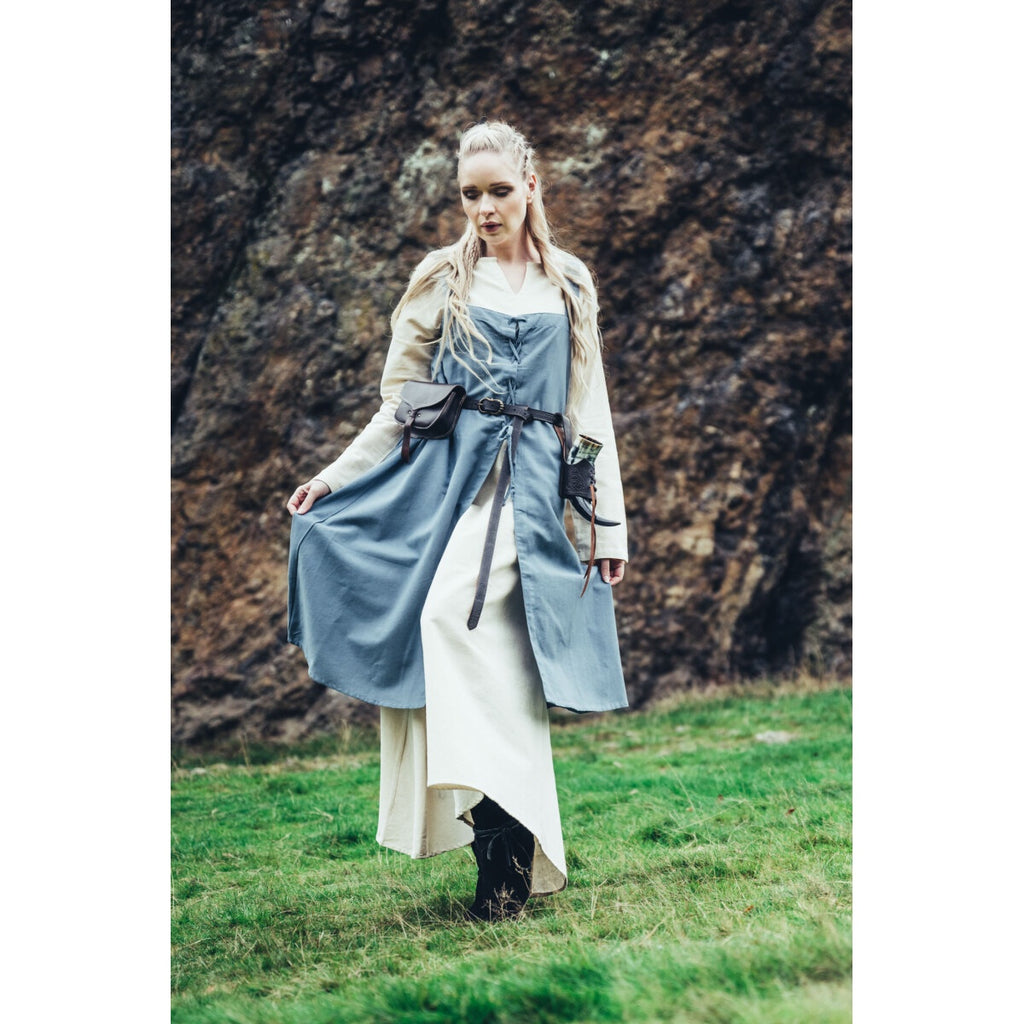 Productafbeelding Middeleeuwse Viking-overschort Inka duifblauw
