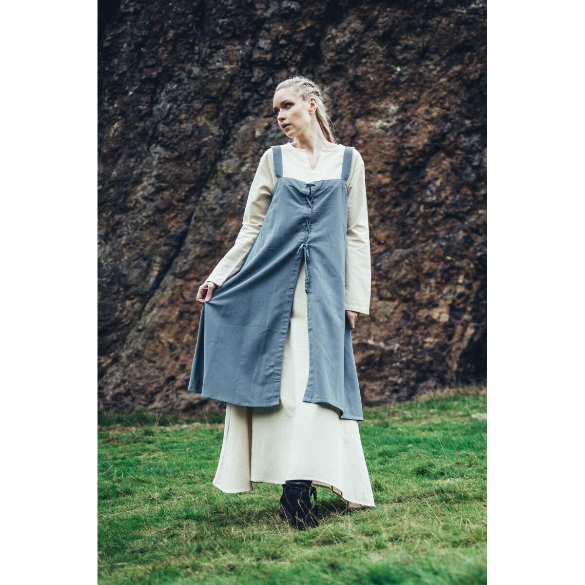 Productafbeelding Middeleeuwse Viking-overschort Inka duifblauw