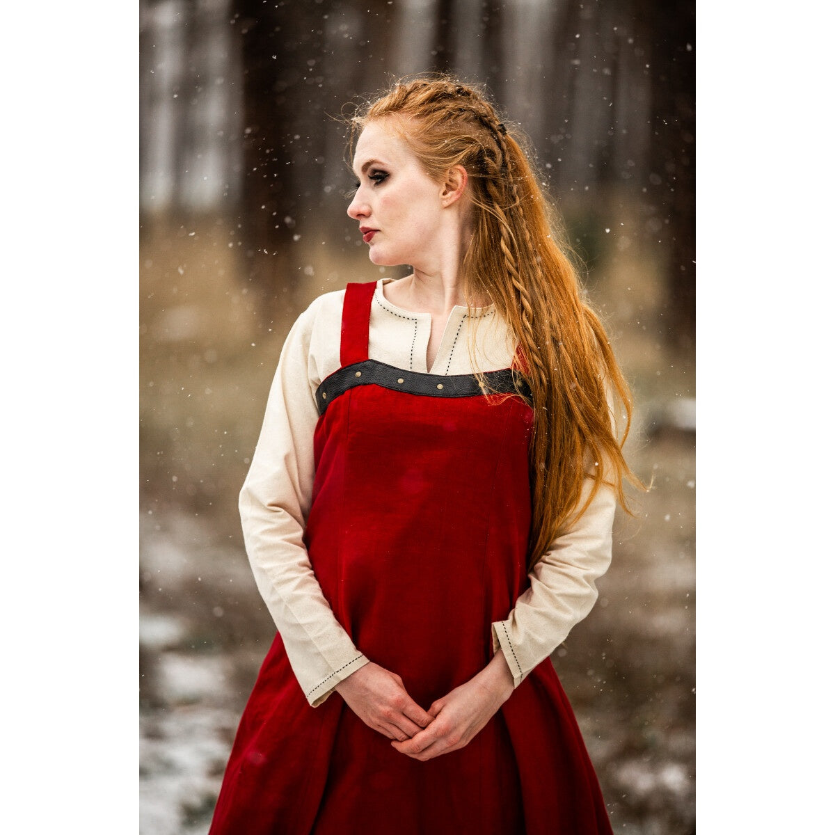 Productafbeelding Middeleeuwse Viking overjurk Alena rood