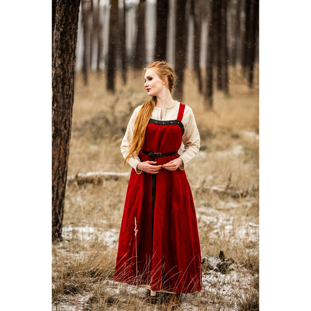 Productafbeelding Middeleeuwse Viking overjurk Alena rood